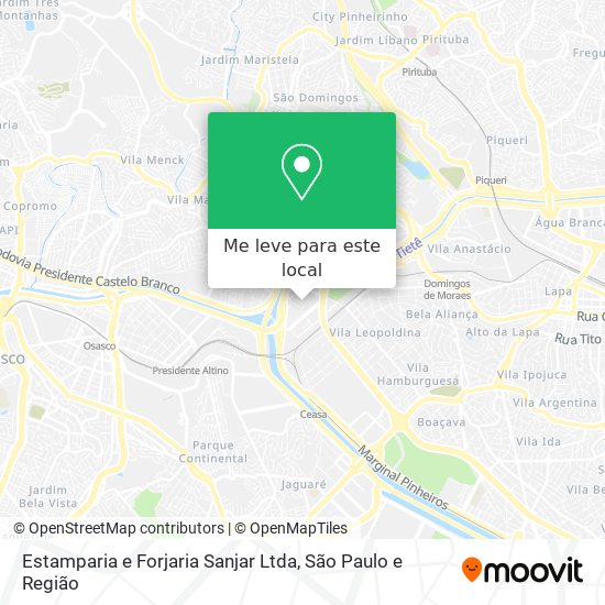 Estamparia e Forjaria Sanjar Ltda mapa