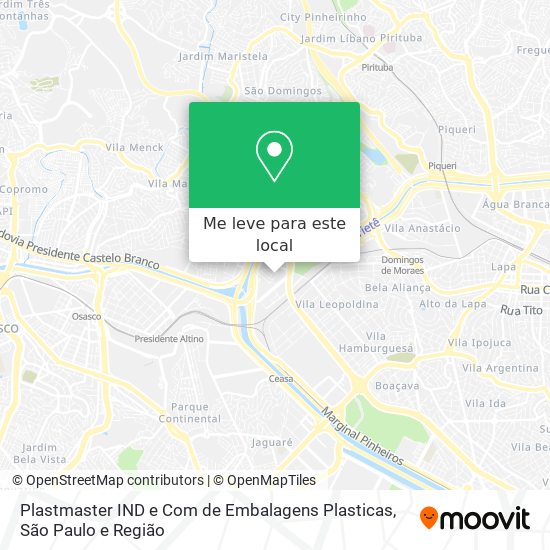 Plastmaster IND e Com de Embalagens Plasticas mapa