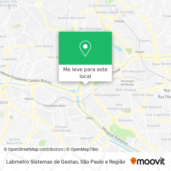 Labmetro Sistemas de Gestao mapa