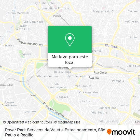 Rover Park Servicos de Valet e Estacionamento mapa