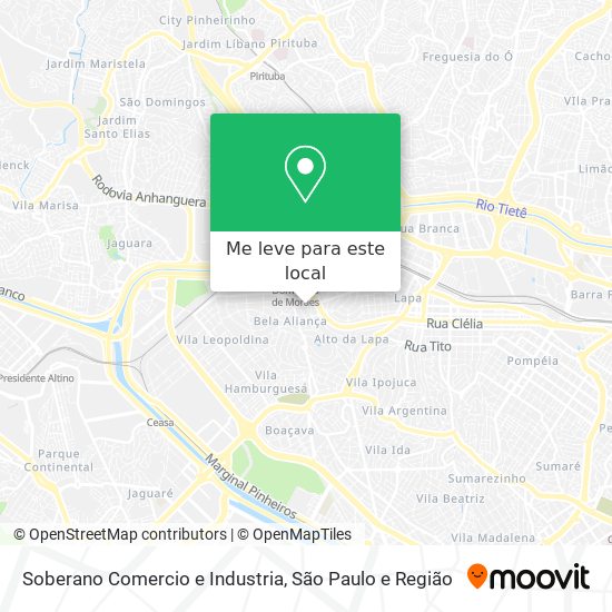 Soberano Comercio e Industria mapa