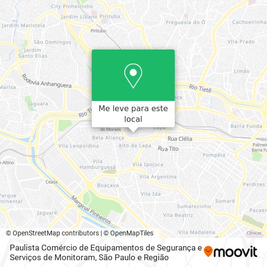 Paulista Comércio de Equipamentos de Segurança e Serviços de Monitoram mapa