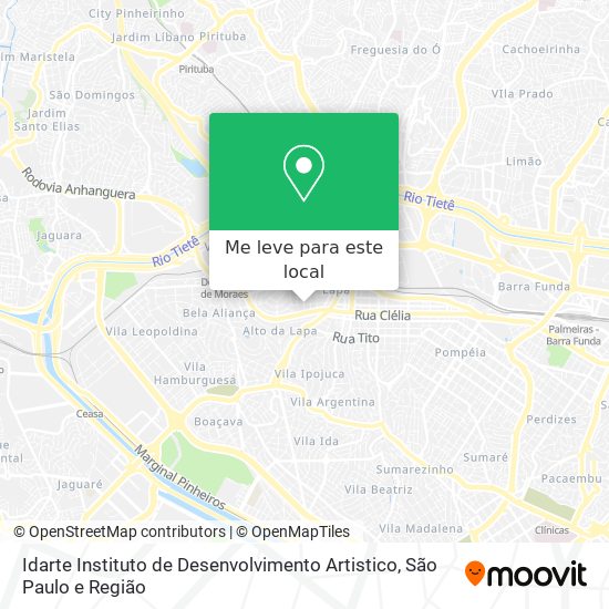 Idarte Instituto de Desenvolvimento Artistico mapa