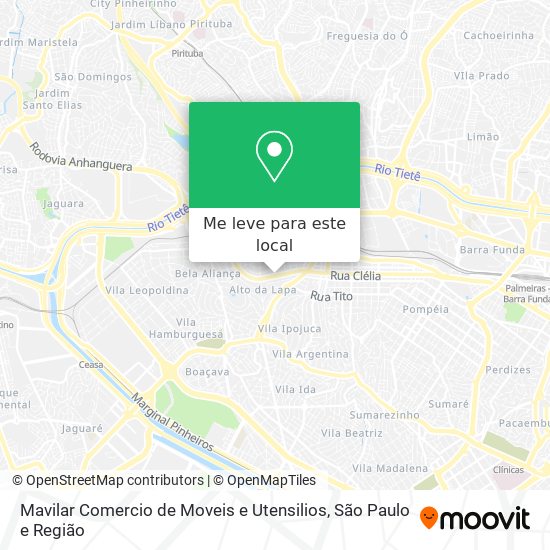 Mavilar Comercio de Moveis e Utensilios mapa