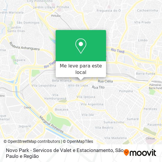 Novo Park - Servicos de Valet e Estacionamento mapa