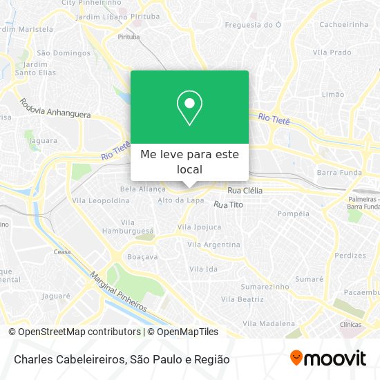 Charles Cabeleireiros mapa