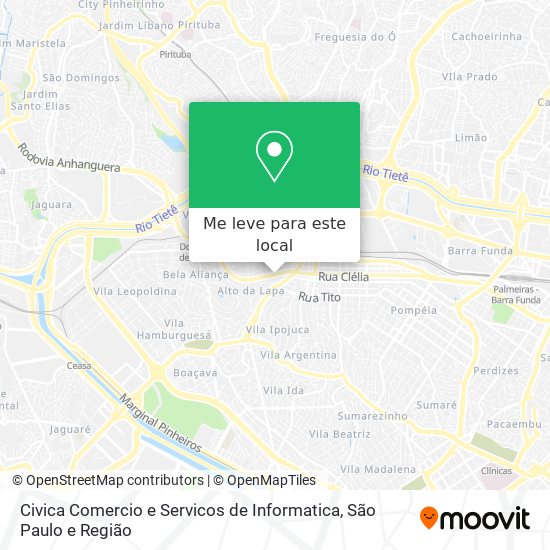 Civica Comercio e Servicos de Informatica mapa