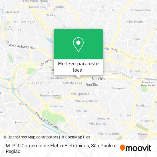 M. P. T. Comércio de Eletro-Eletrônicos mapa