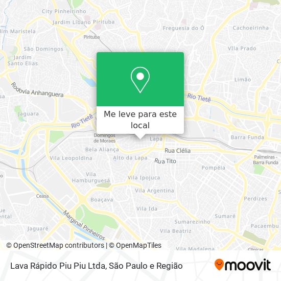 Lava Rápido Piu Piu Ltda mapa