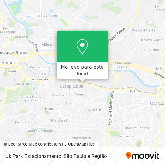 Jk Park Estacionamento mapa