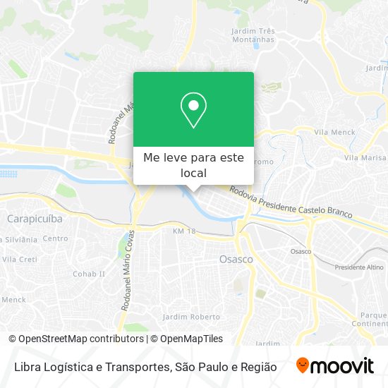 Libra Logística e Transportes mapa