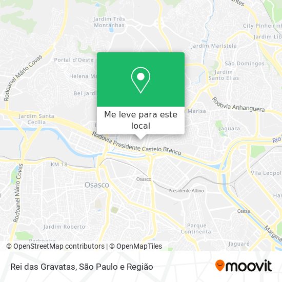 Rei das Gravatas mapa