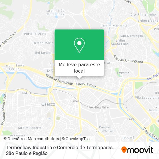 Termoshaw Industria e Comercio de Termopares mapa