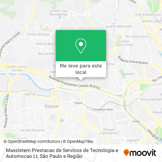 Maxsistem Prestacao de Servicos de Tecnologia e Automocao Lt mapa