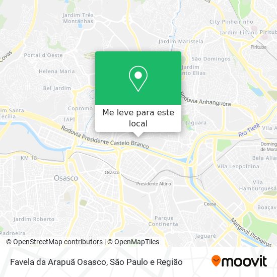 Favela da Arapuã Osasco mapa