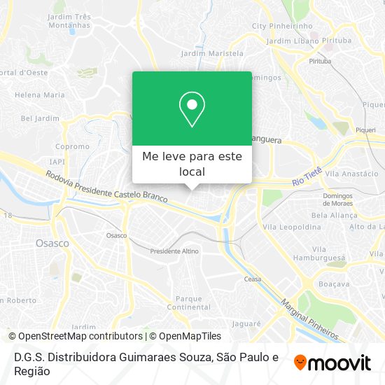 D.G.S. Distribuidora Guimaraes Souza mapa