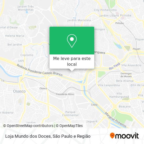 Loja Mundo dos Doces mapa