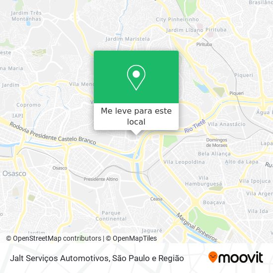 Jalt Serviços Automotivos mapa