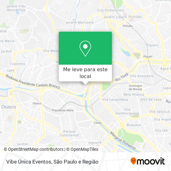 Vibe Única Eventos mapa