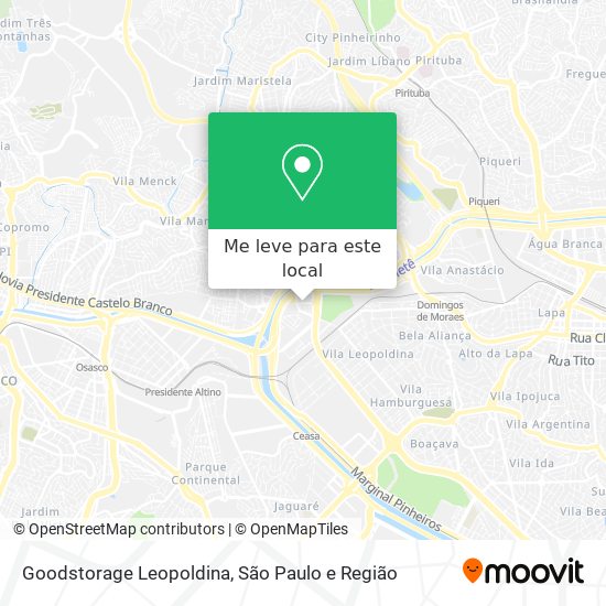 Goodstorage Leopoldina mapa