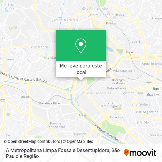 A Metropolitana Limpa Fossa e Desentupidora mapa