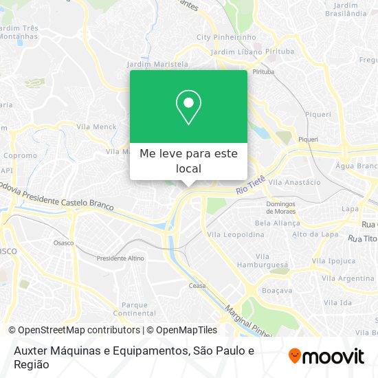 Auxter Máquinas e Equipamentos mapa