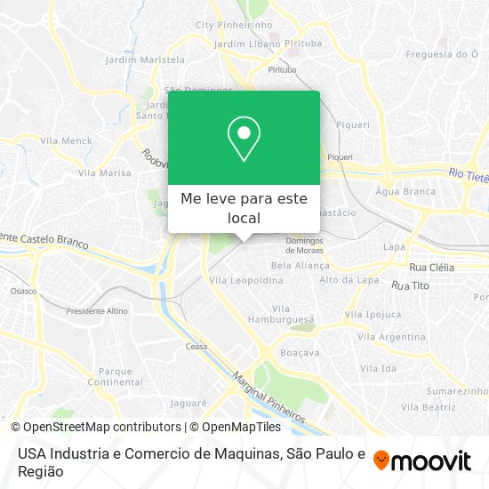 USA Industria e Comercio de Maquinas mapa