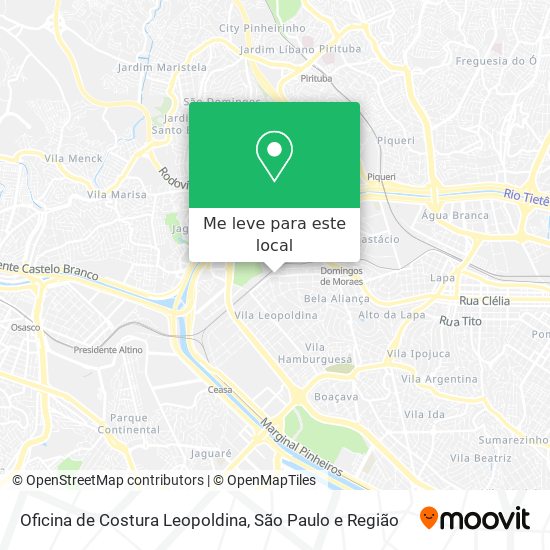 Oficina de Costura Leopoldina mapa