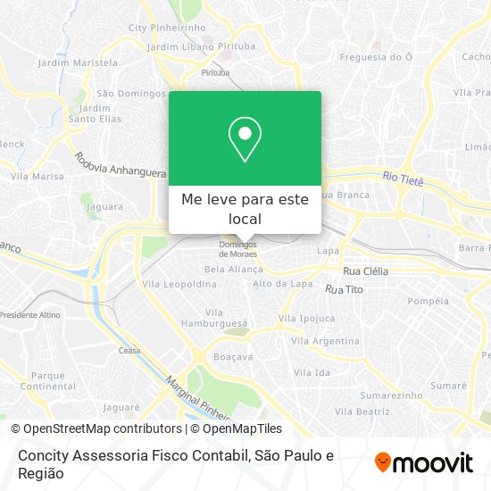 Concity Assessoria Fisco Contabil mapa