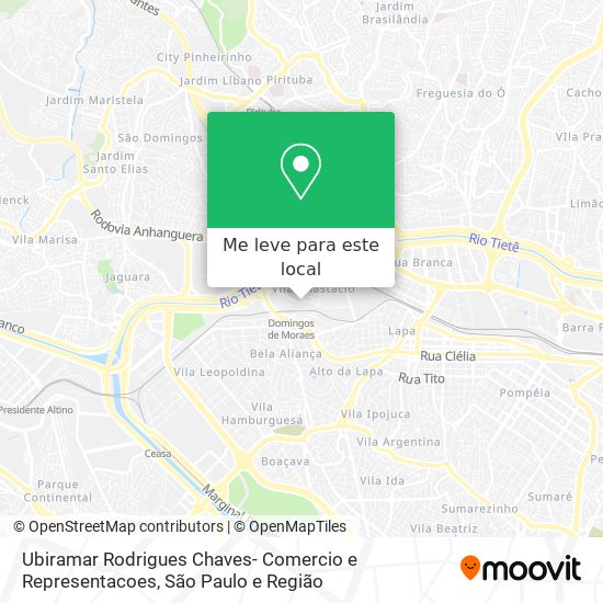 Ubiramar Rodrigues Chaves- Comercio e Representacoes mapa