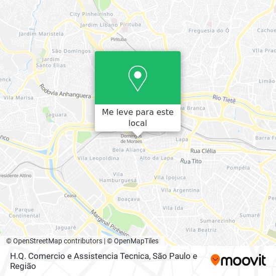 H.Q. Comercio e Assistencia Tecnica mapa