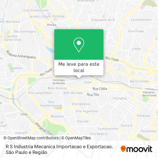 R S Industria Mecanica Importacao e Exportacao mapa