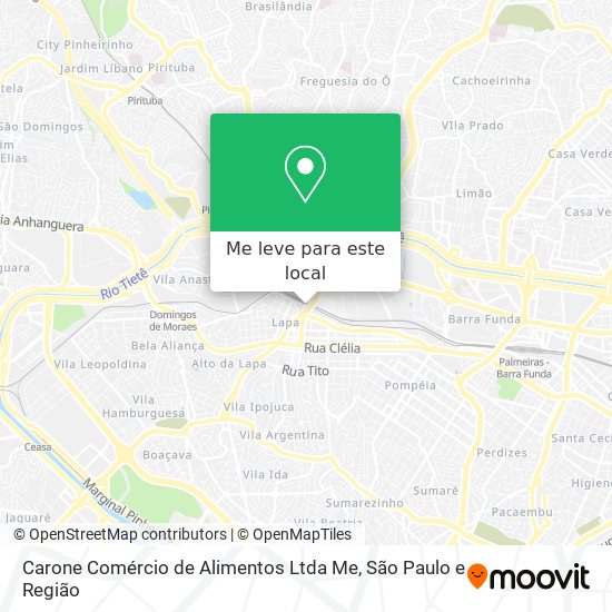 Carone Comércio de Alimentos Ltda Me mapa