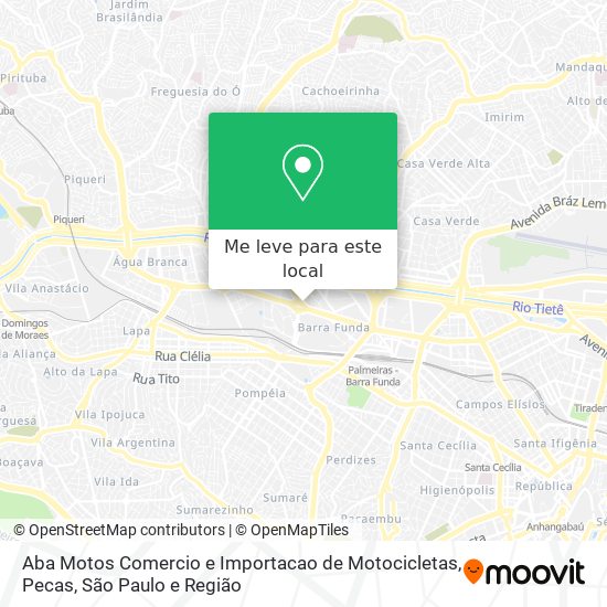 Aba Motos Comercio e Importacao de Motocicletas, Pecas mapa