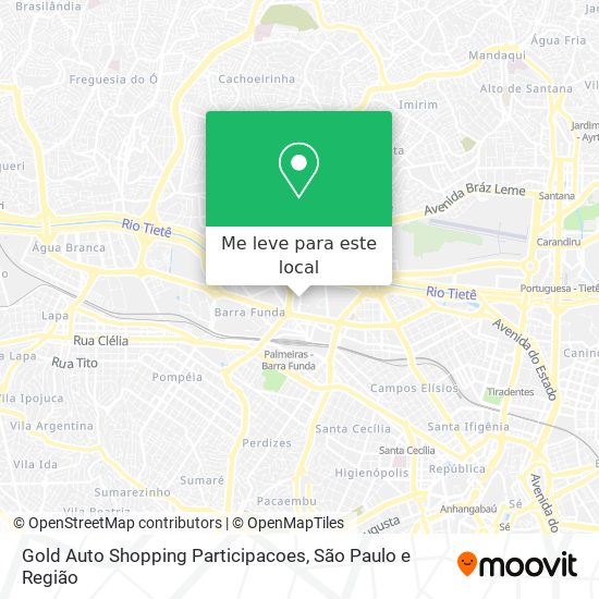 Gold Auto Shopping Participacoes mapa