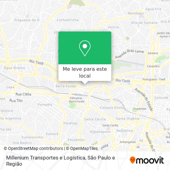 Millenium Transportes e Logística mapa