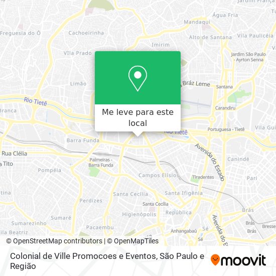 Colonial de Ville Promocoes e Eventos mapa