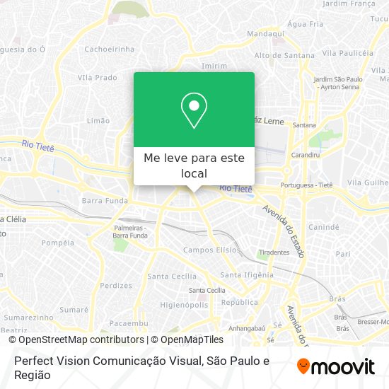 Perfect Vision Comunicação Visual mapa