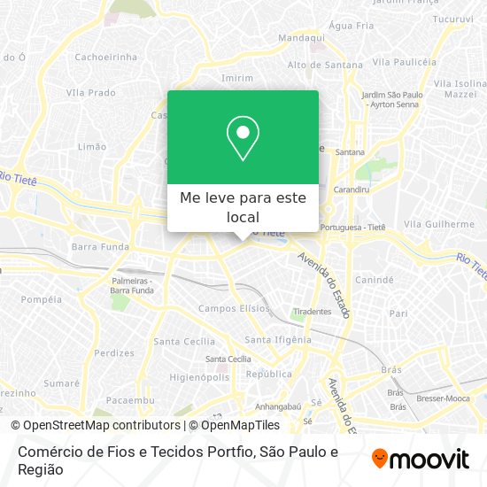 Comércio de Fios e Tecidos Portfio mapa