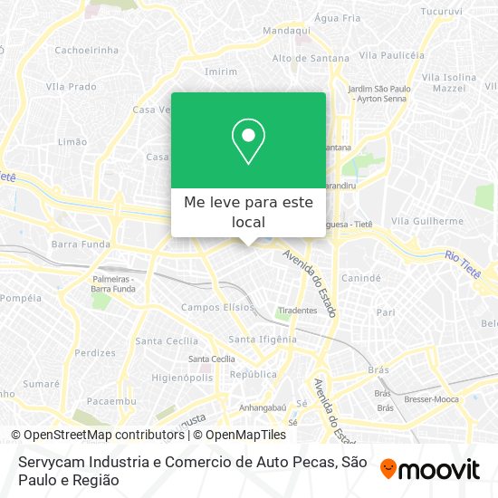 Servycam Industria e Comercio de Auto Pecas mapa