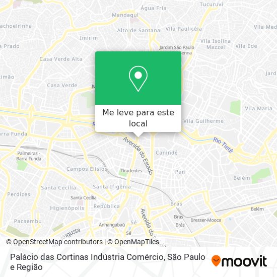 Palácio das Cortinas Indústria Comércio mapa