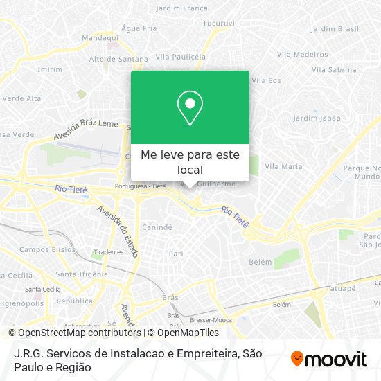 J.R.G. Servicos de Instalacao e Empreiteira mapa