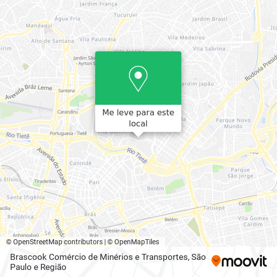 Brascook Comércio de Minérios e Transportes mapa