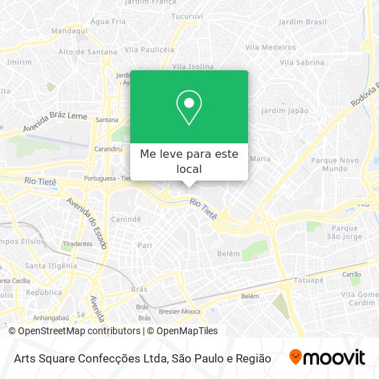 Arts Square Confecções Ltda mapa