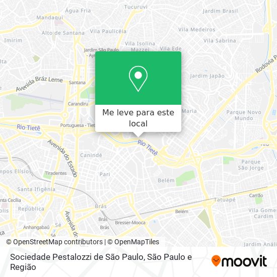 Sociedade Pestalozzi de São Paulo mapa