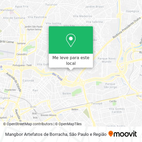 Mangbor Artefatos de Borracha mapa