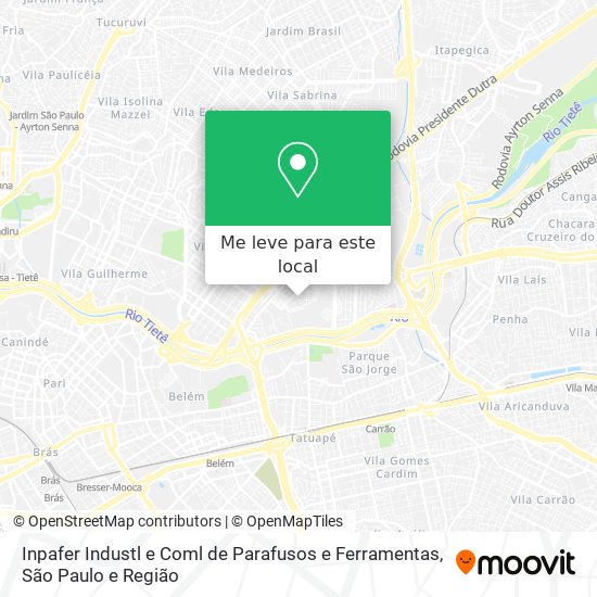 Inpafer Industl e Coml de Parafusos e Ferramentas mapa
