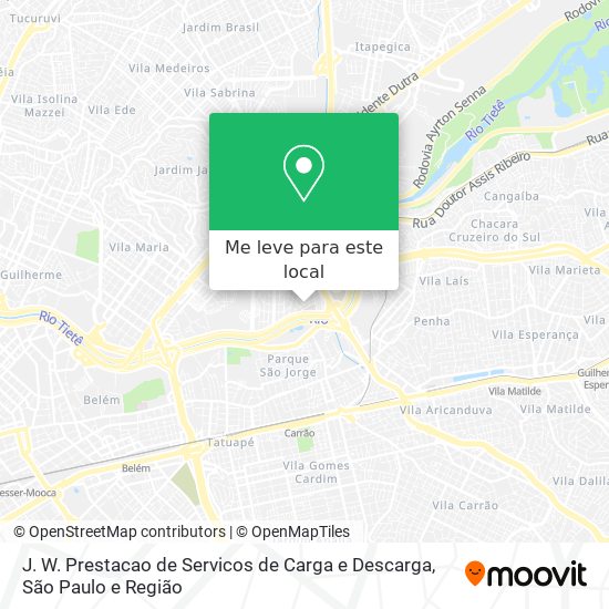 J. W. Prestacao de Servicos de Carga e Descarga mapa