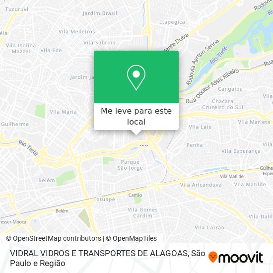 VIDRAL VIDROS E TRANSPORTES DE ALAGOAS mapa