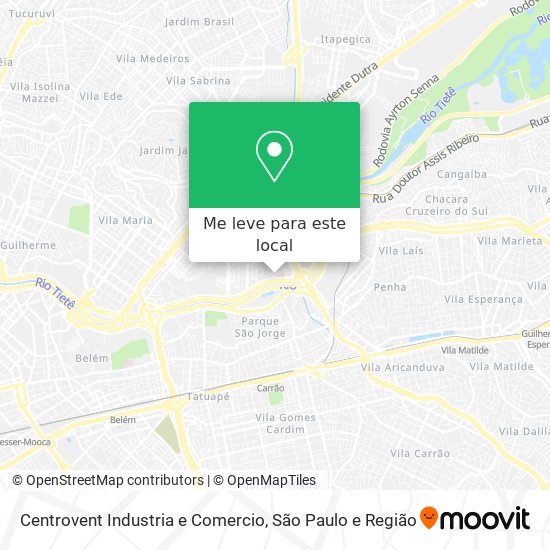Centrovent Industria e Comercio mapa